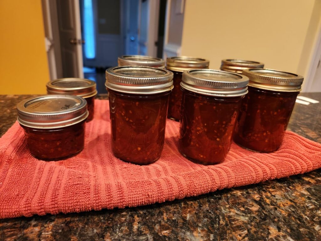 First canning event of the summer! Tomato jam 🍅