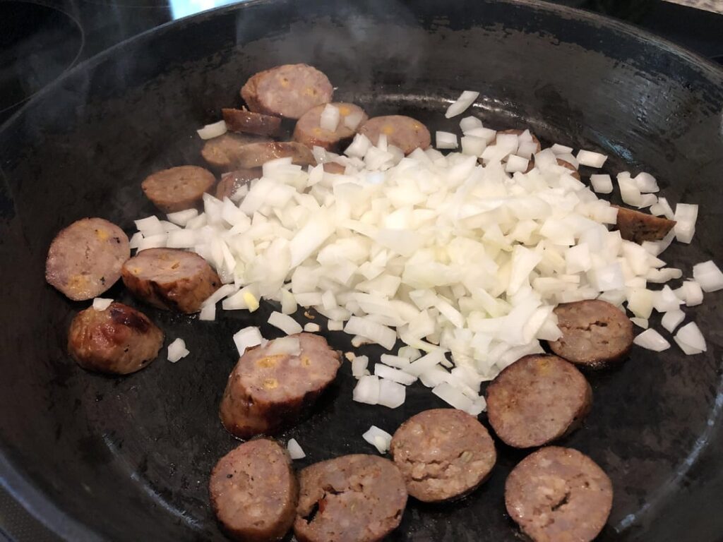 6 eggs, two brats, and an entire onion 🧅