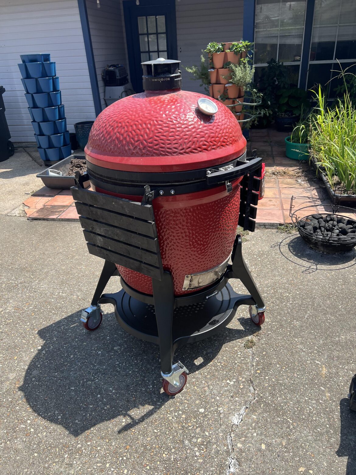 Got a new cart for my Big Joe 3. The old one was getting a little wonky. Added some bigger wheels I got off Amazon.