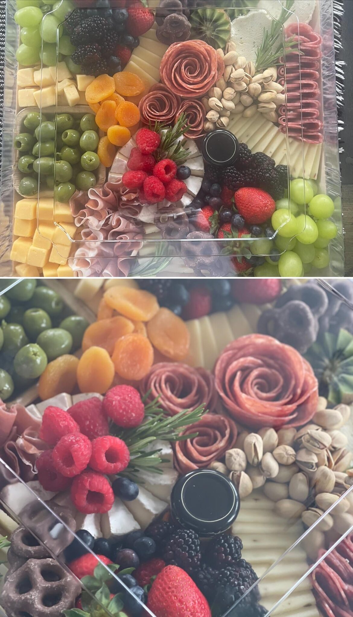 When you forget to take the pic before you package . Clear lids for the win !!