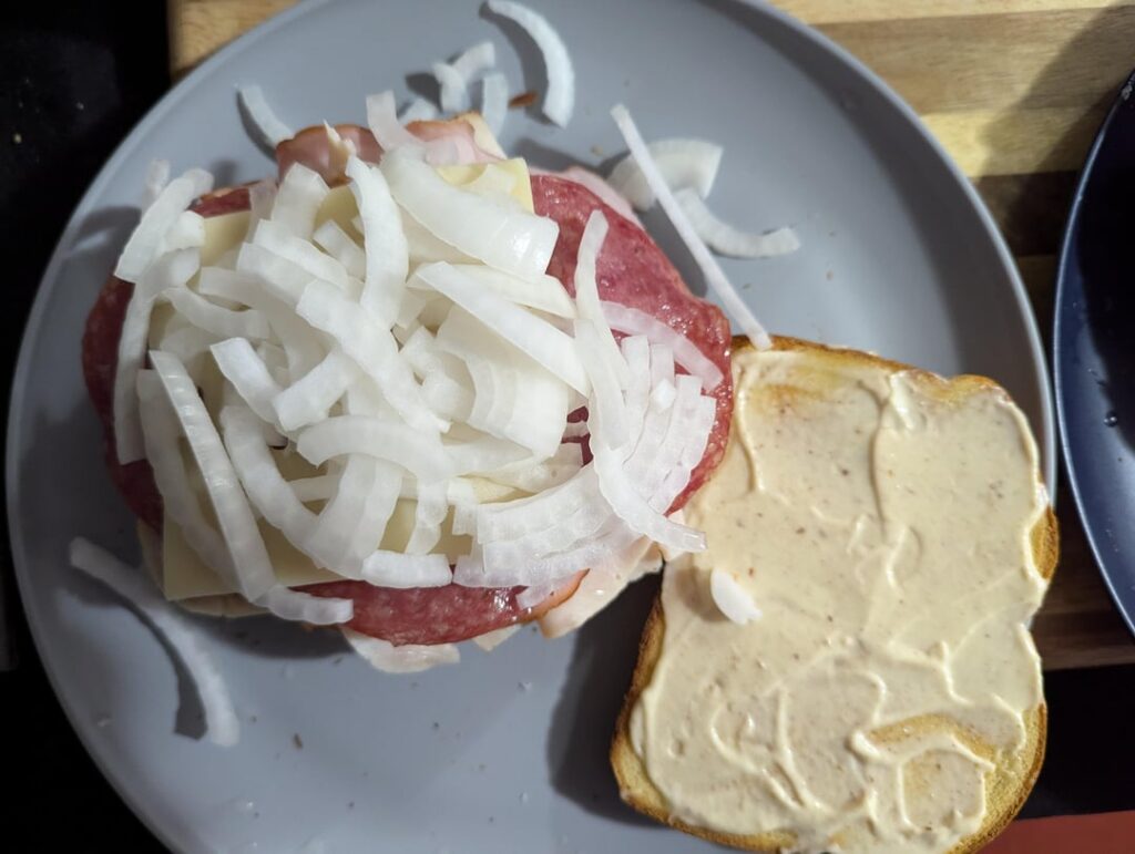 Onions on my sandwich vs my husband's