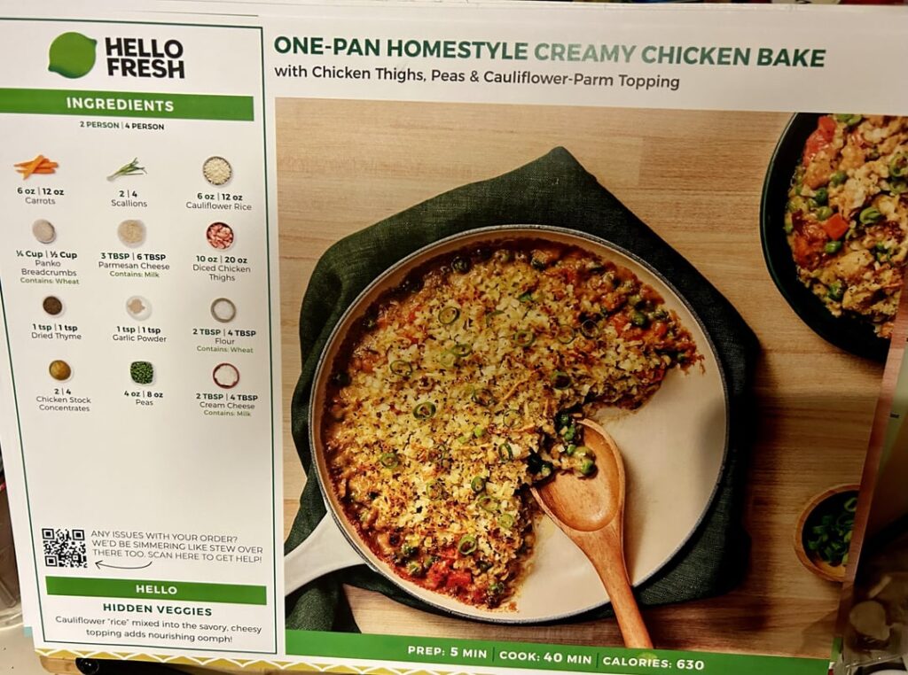 Homestyle Creamy Chicken Bake 8/10