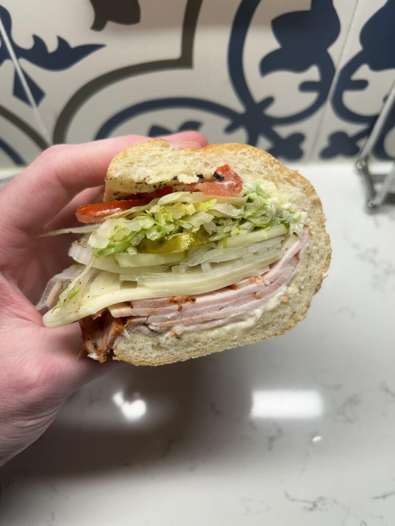 Cracked pepper turkey and Swiss