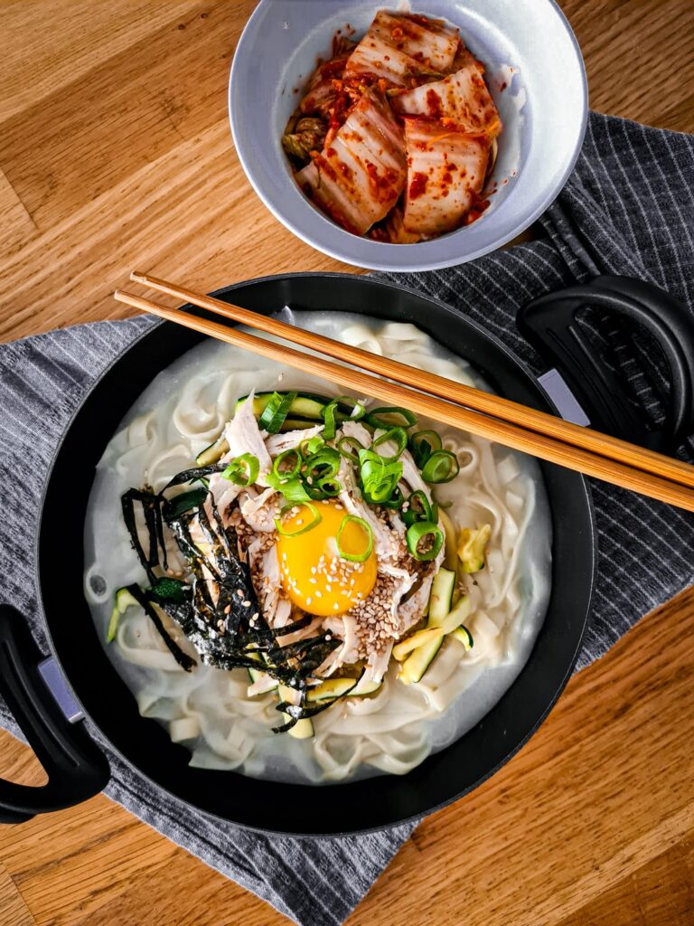 My first kalguksu to accompany the fresh made kimchi