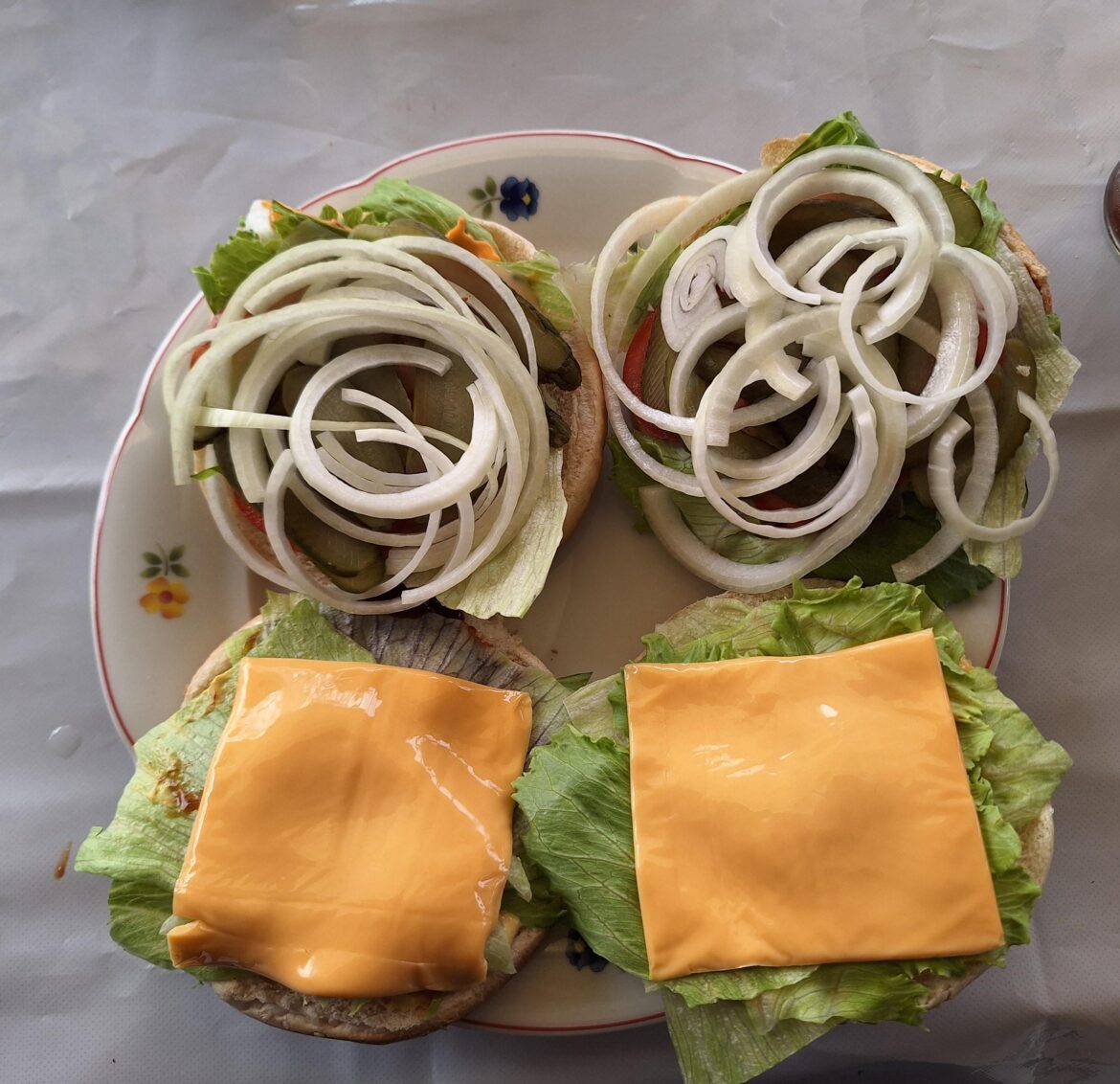 There's no such thing as a burger with too many onions, waiting on the patty rn