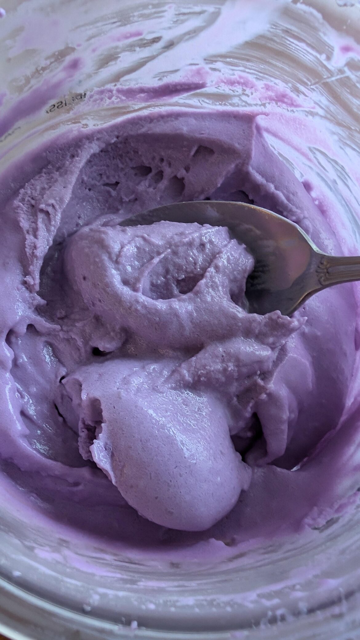 Cottage cheese ube ice cream