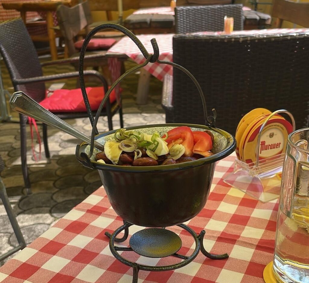 bean salad in a cauldron?