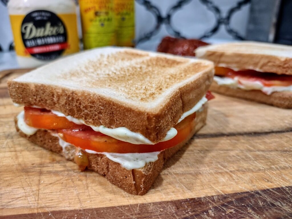 Homemade Tomato Sandwich.