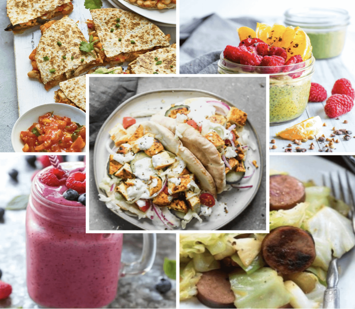 This week's meal plan includes Quesadillas and bread! 1626 calories