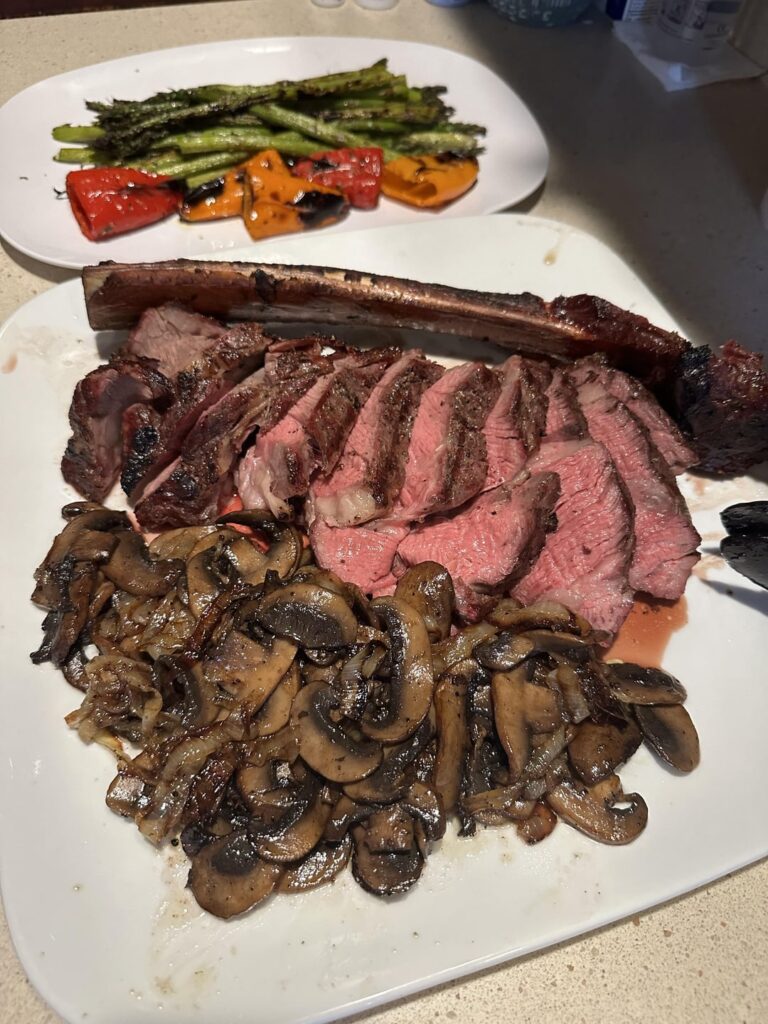 Tomahawk off the Kamado Tomahawk off the Kamado