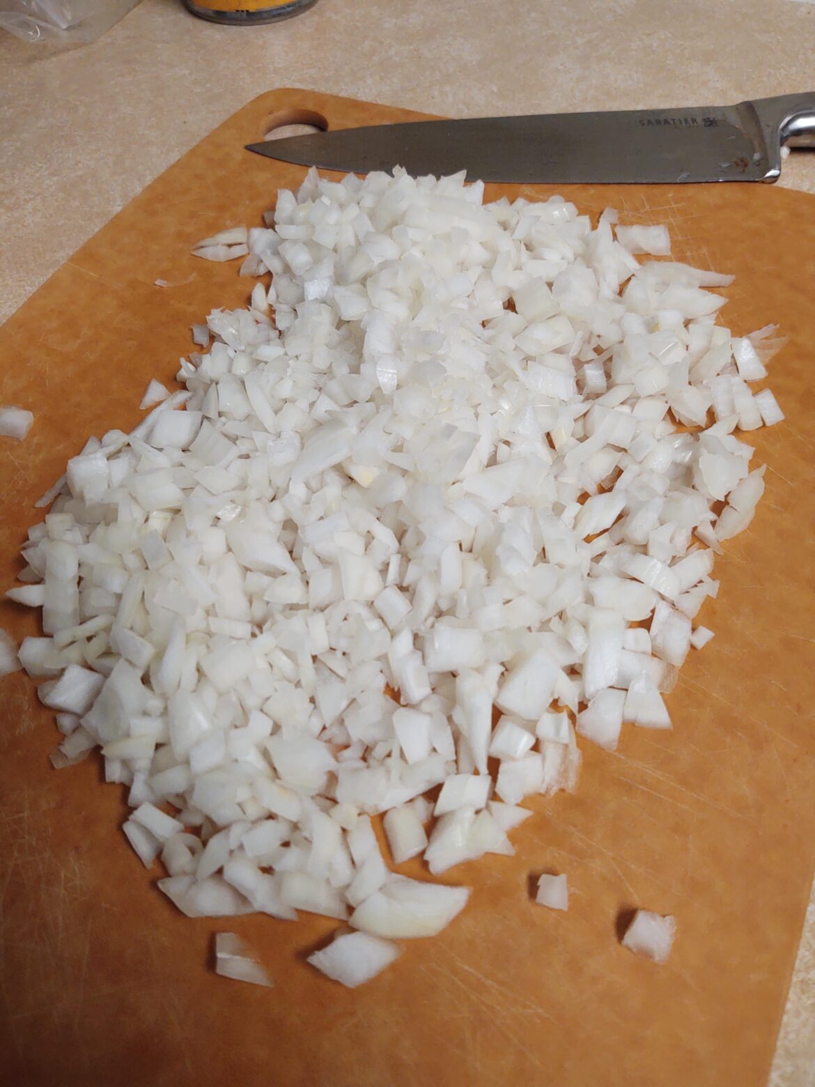 How finely diced for hotdogs?