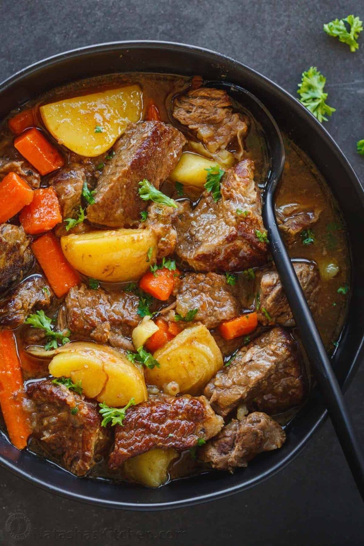 When to add baby potatoes to beef stew? When to add baby potatoes to beef stew?