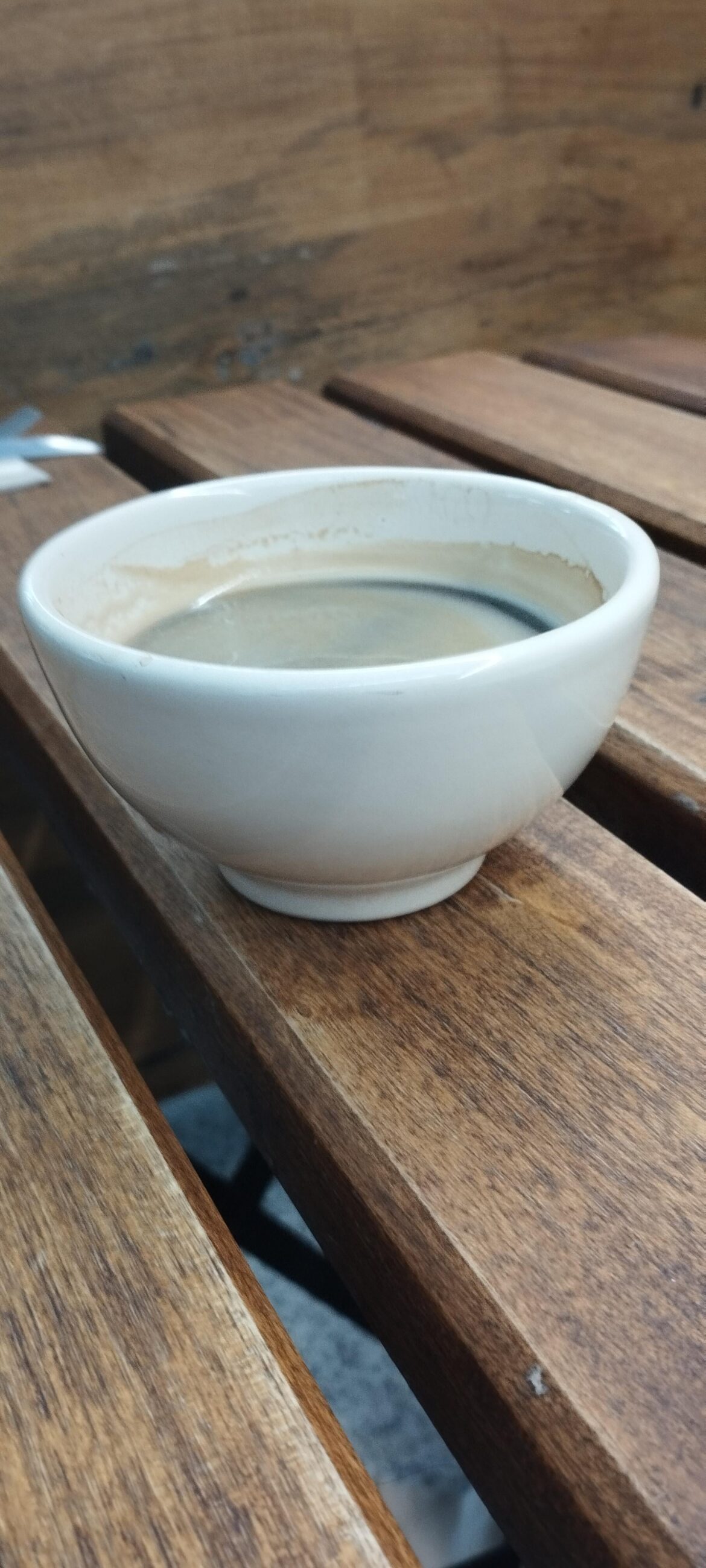 My dad's coffee was served in a bowl