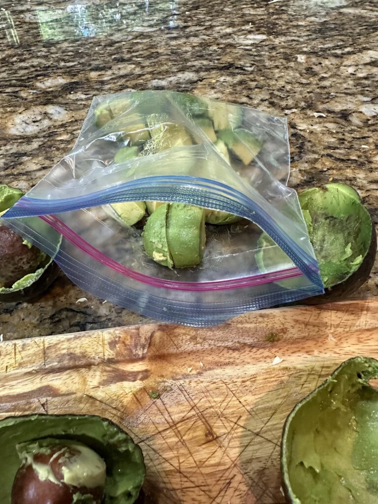 I frozen my avocado’s for the first time. They are looking great.