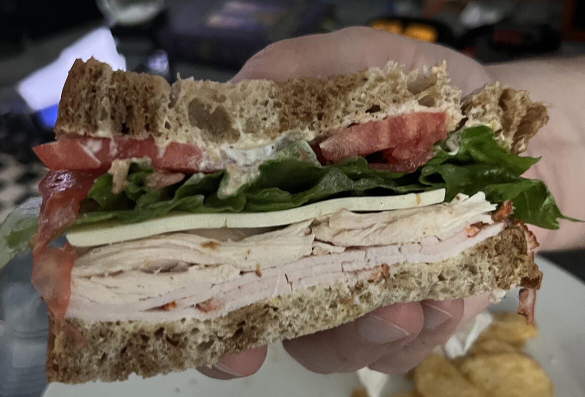 Husband is sick so I made him a sandwich to heal his heart and soul if his body has to feel like crap