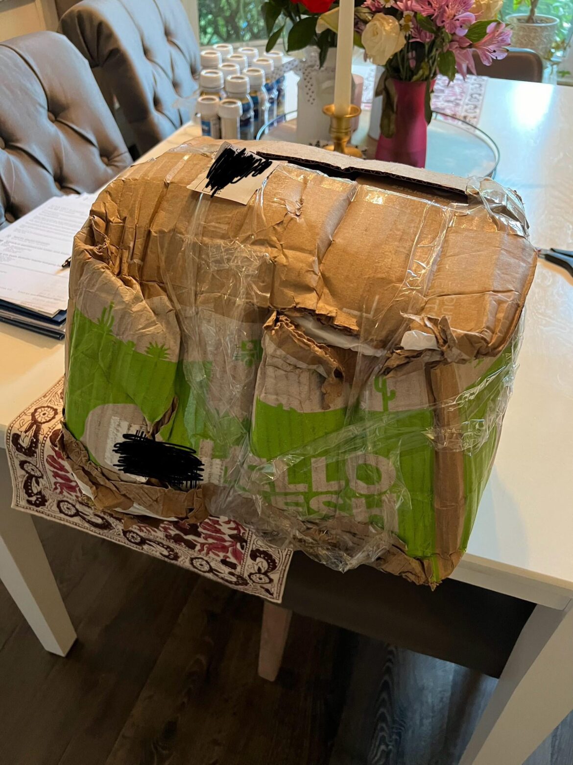 I think this week’s box was air dropped from orbit without a parachute