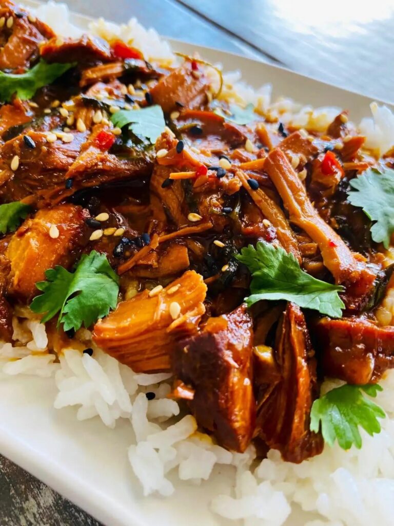 This Crock Pot bang bang chicken was our latest dinner and we all loved it!