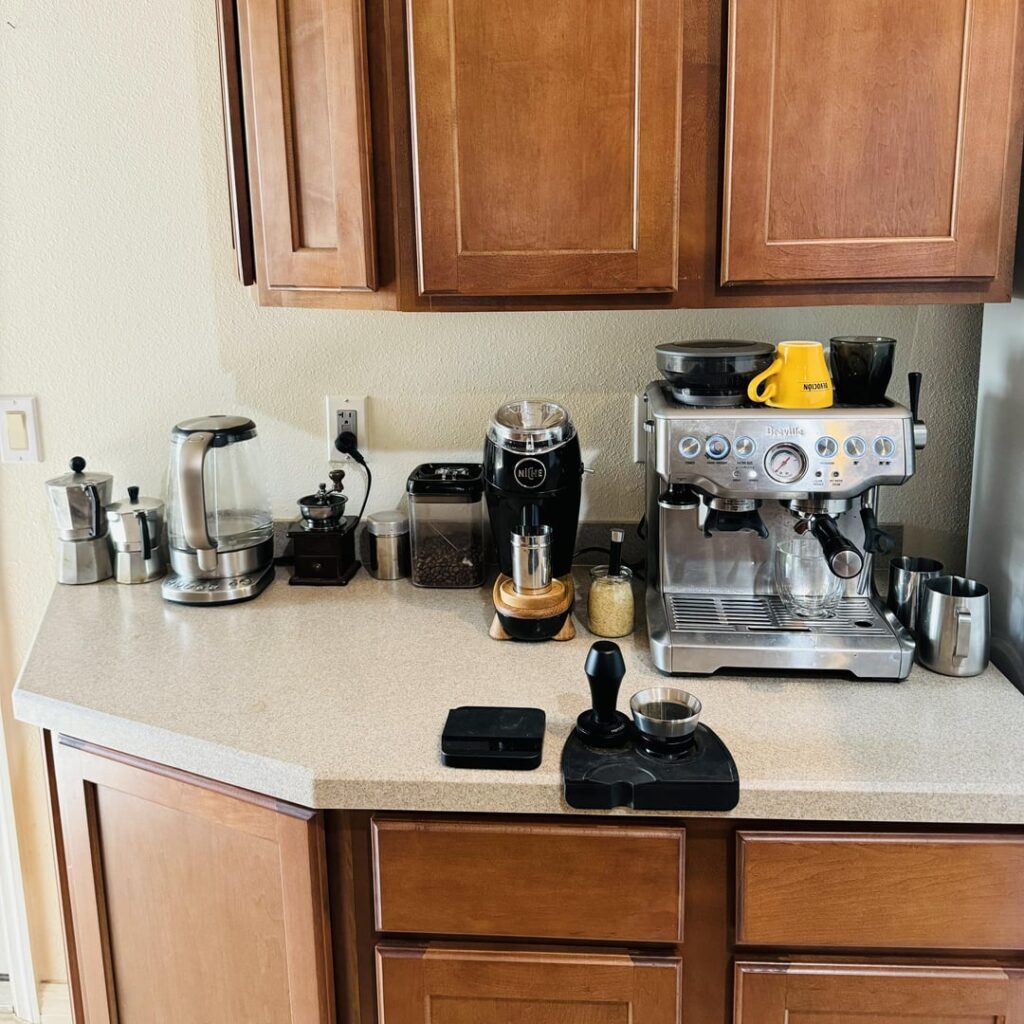 New Home-  Think I found perfect little coffee corner. What do y’all think?