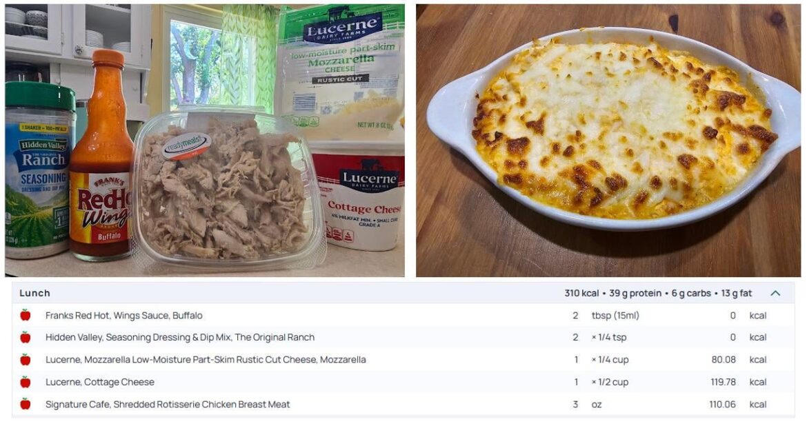 Buffalo chicken protein bowl - 310 calories 6g carbs