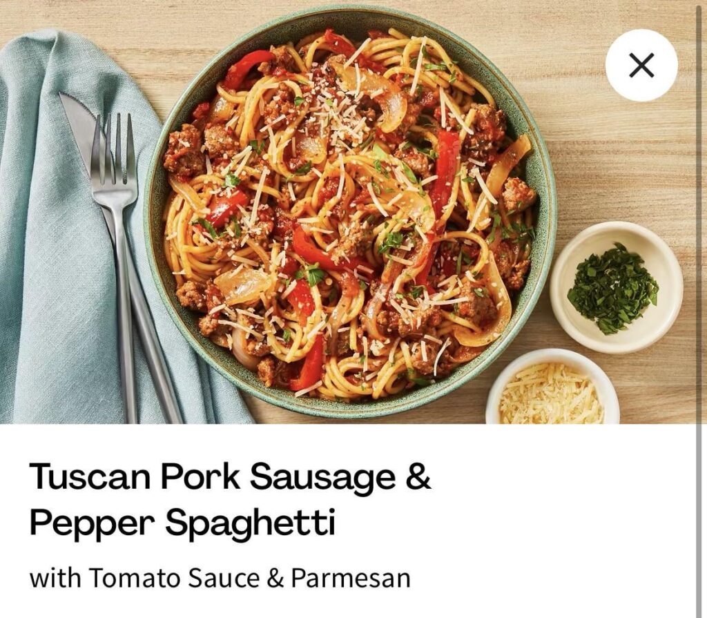 tuscan pork spaghetti…. anyone find this one a little wet?