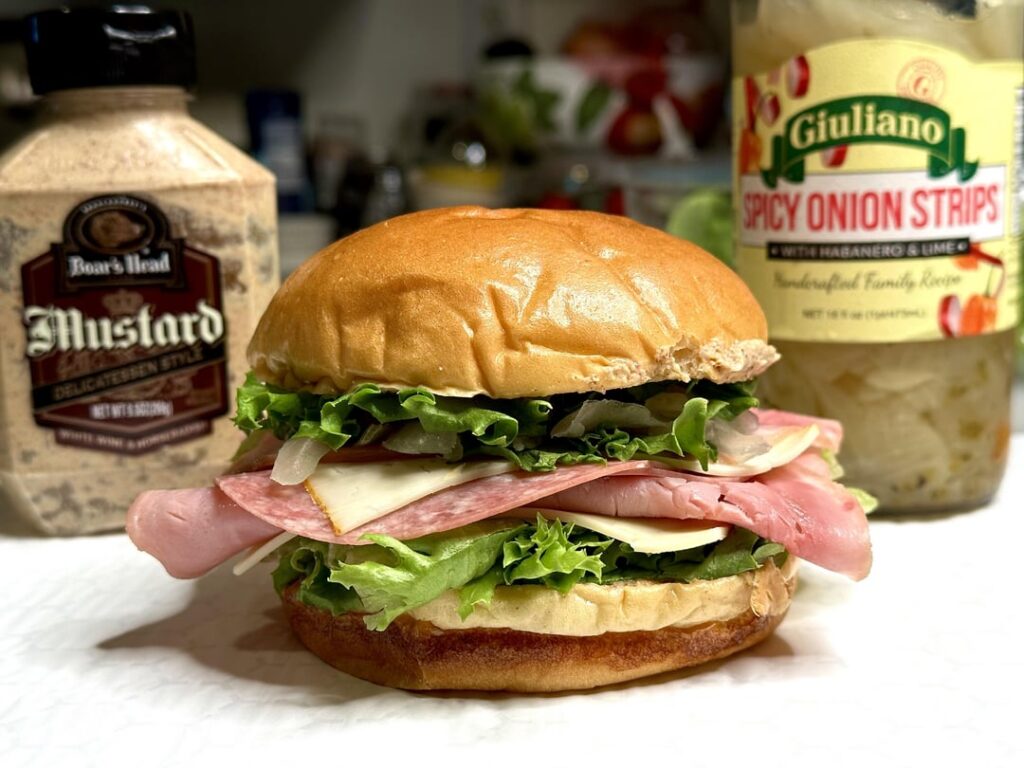 A quick ham and cheese sandwich lunch lunch