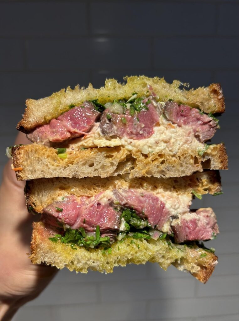 homemade steak sandwich