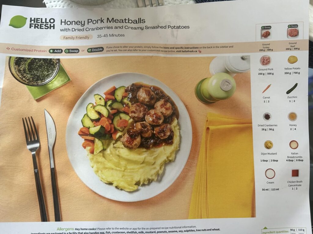 My boyfriend does awesome on Hello Fresh meals 👍💙😄