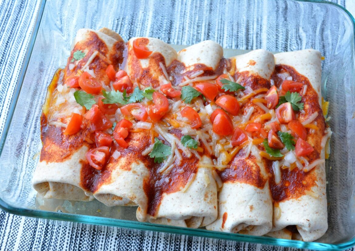 [220 cal, 16 P for ea] Smothered burritos with Beyond steak and veggie filling