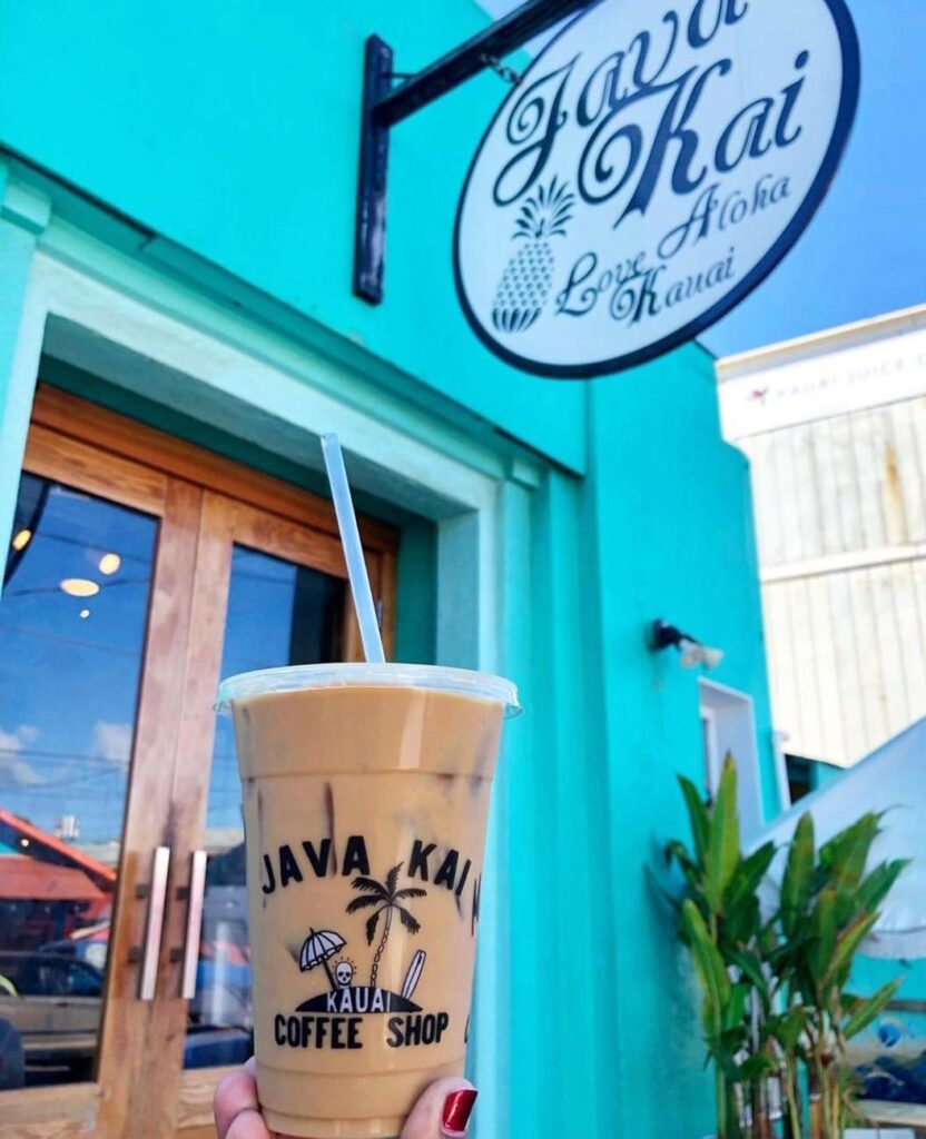 Java Kai the best coffee shop in Hawaii. It's found in Kapa'a on the island of Kaua'i.