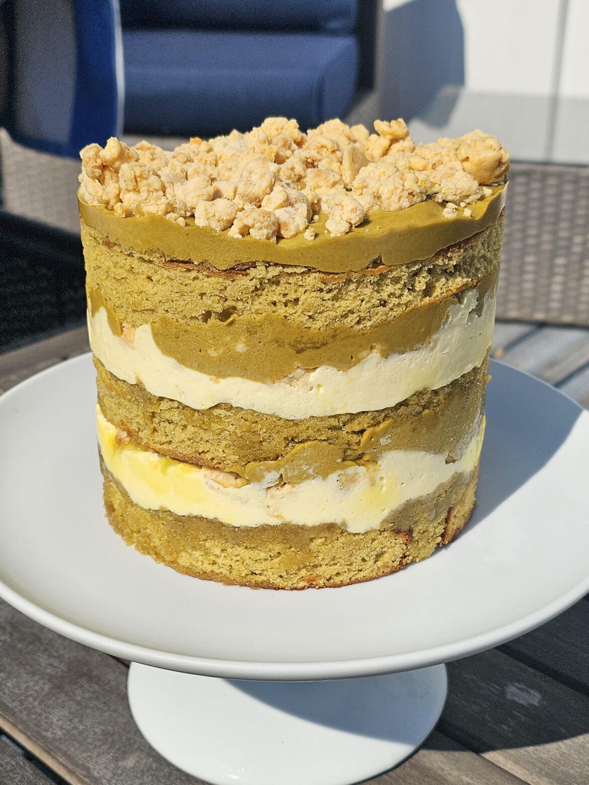 Pistachio layer cake