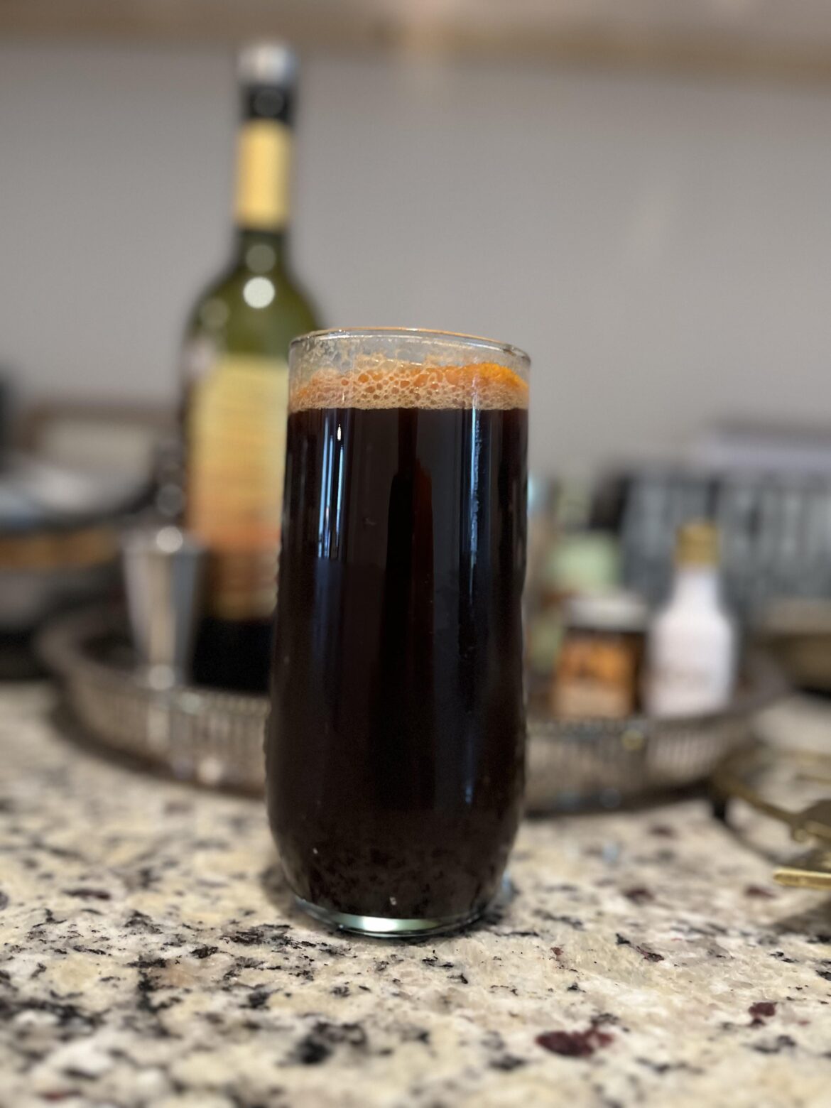 Japanese-style iced coffee* and tonic