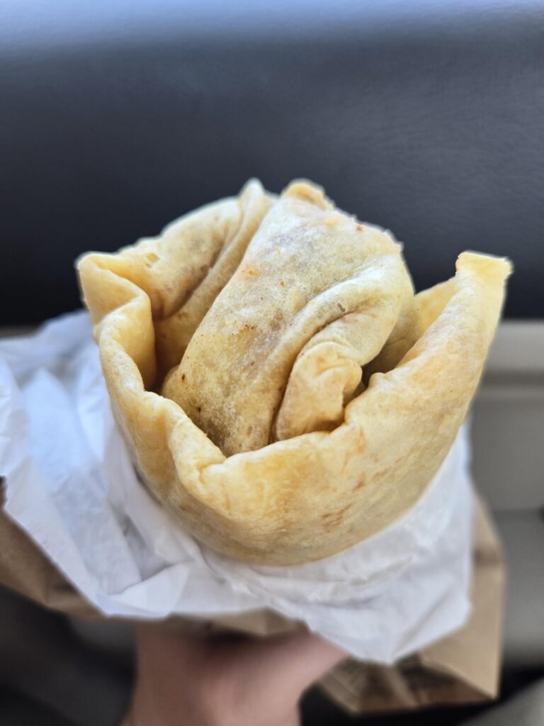 Breakfast burrito from the Corner Cottage, Burbank