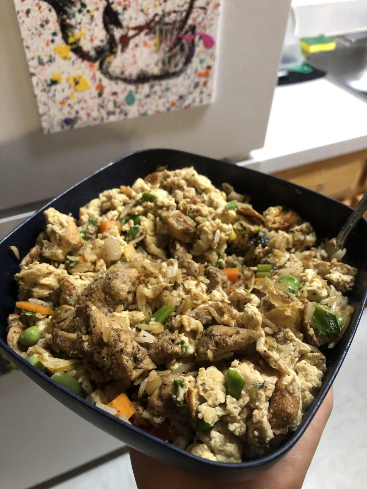 My fried rice, my say on how many eggs.