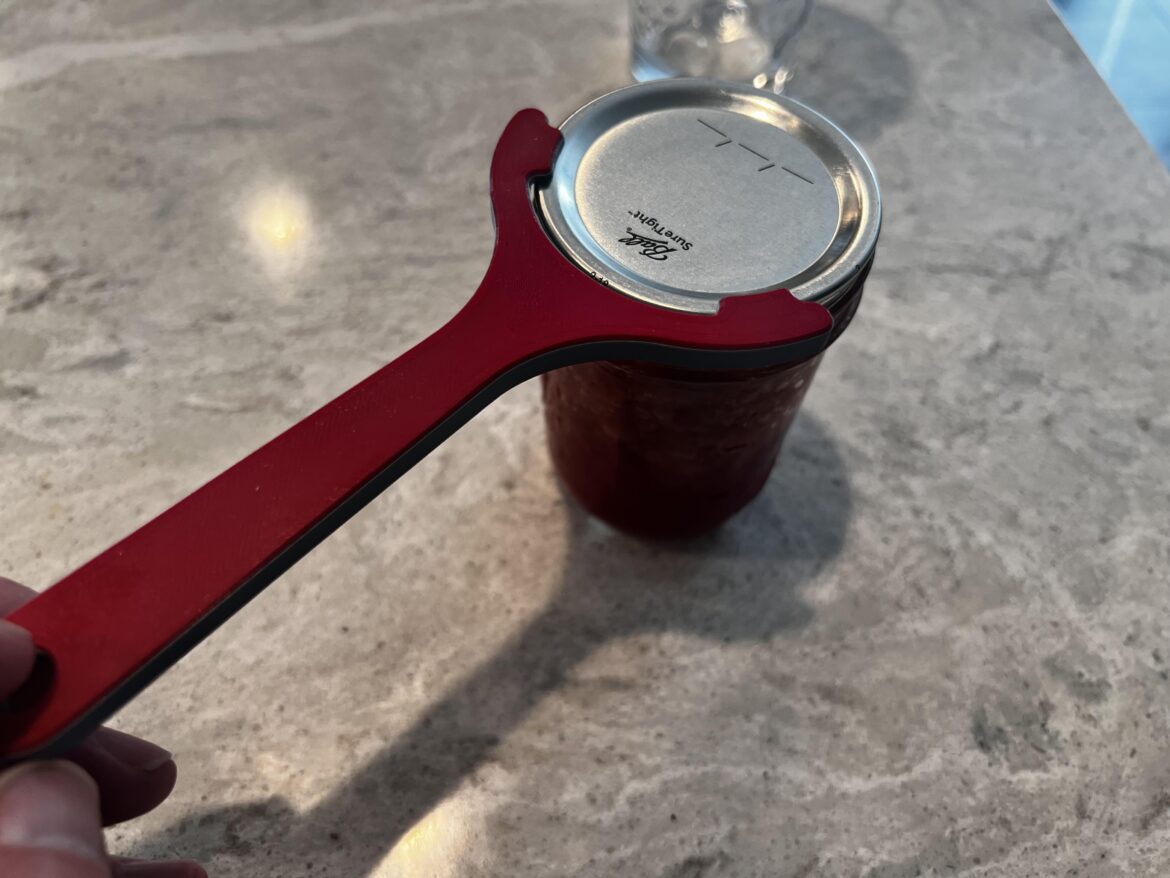 Made a standard lid opener on my 3D printer.  Drew up a simple pry tool to open Ball jars. Works great. If anyone is interested and has a printer, I uploaded the file on Printables. Will post the link if you want it.