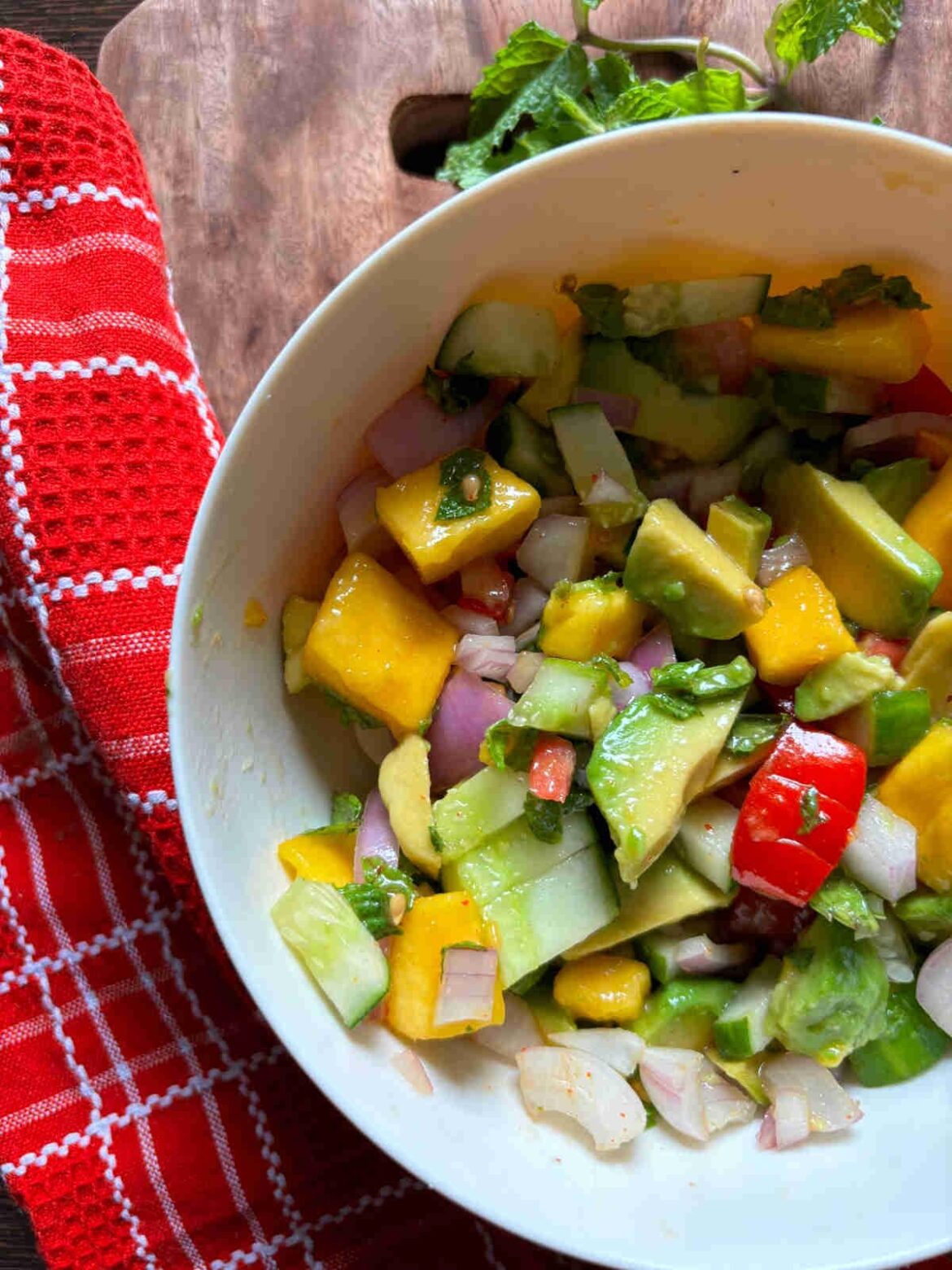 Vegan Mango Avocado Cucumber Salad