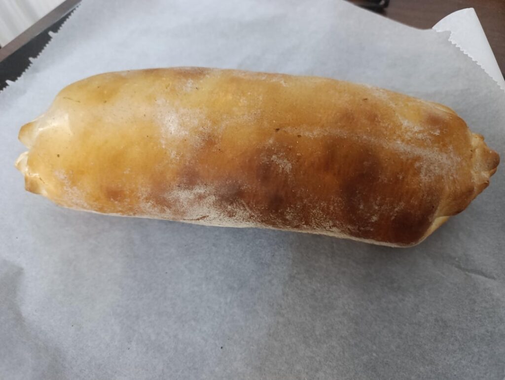 Pulled pork stromboli on the pellet grill