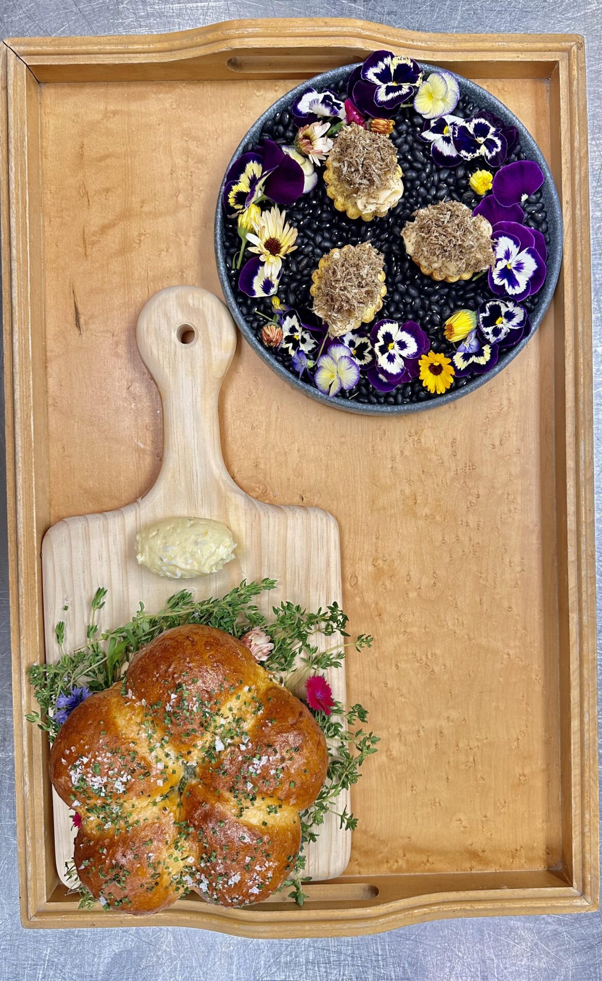 Truffle Cornbread & Shokupan with cultured butter