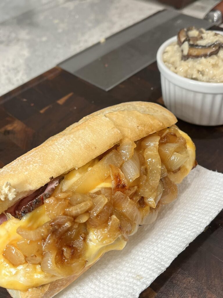 Steak Sandwich with Risotto Side