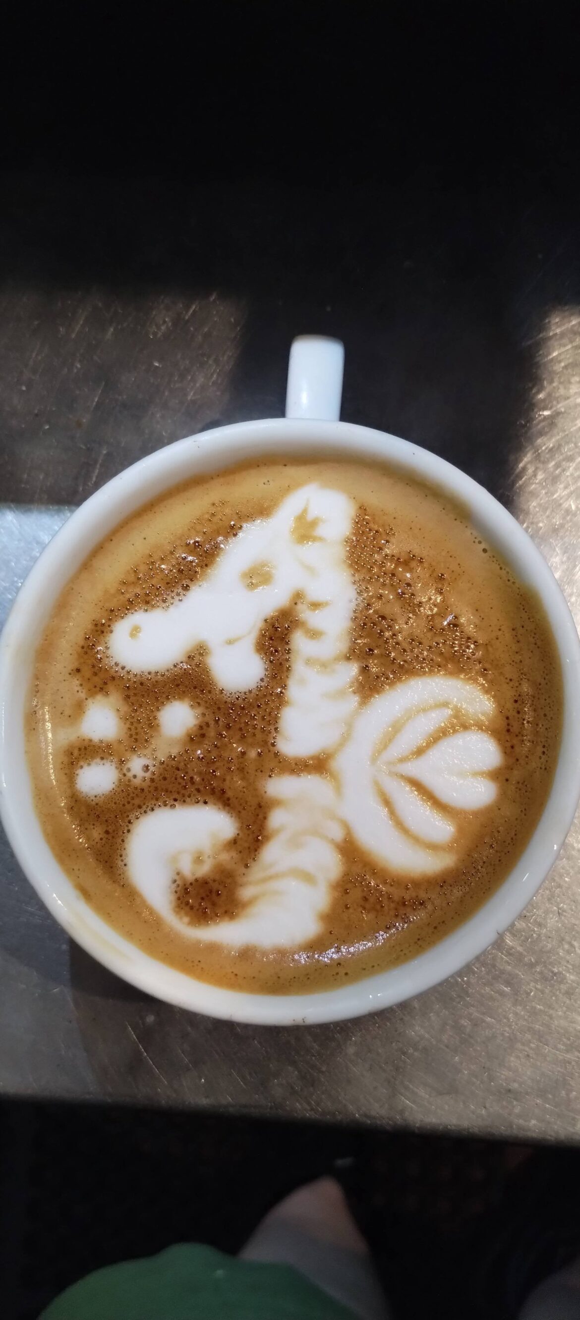 Mug is facing the wrong way and it sat for a couple minutes before I got a picture but oh well