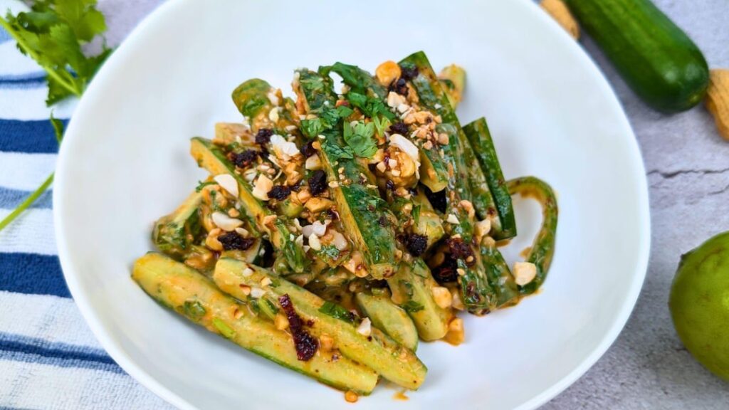 Peanut and Chili Oil Cucumber Salad