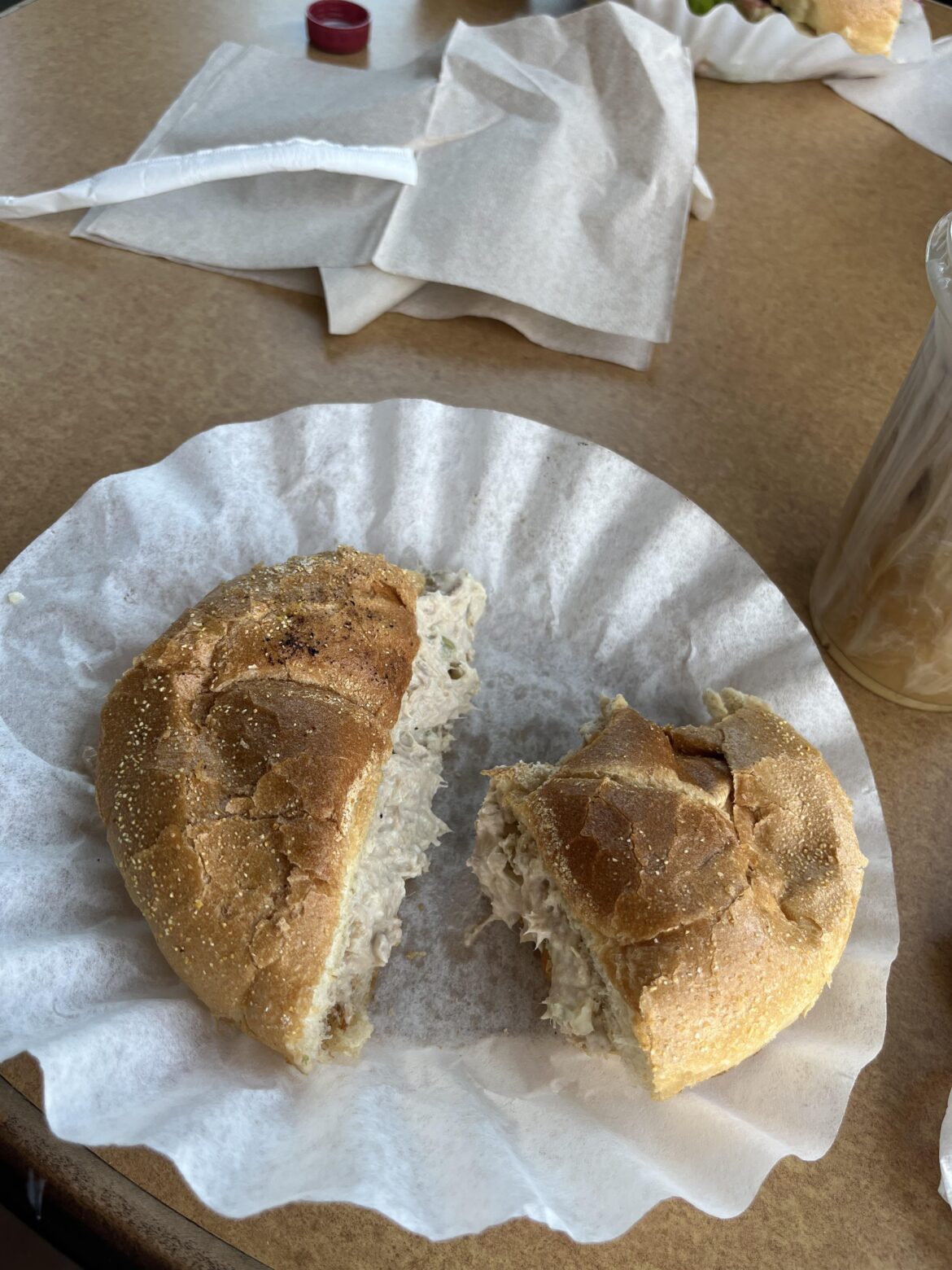 Sandwich on coffee filter?