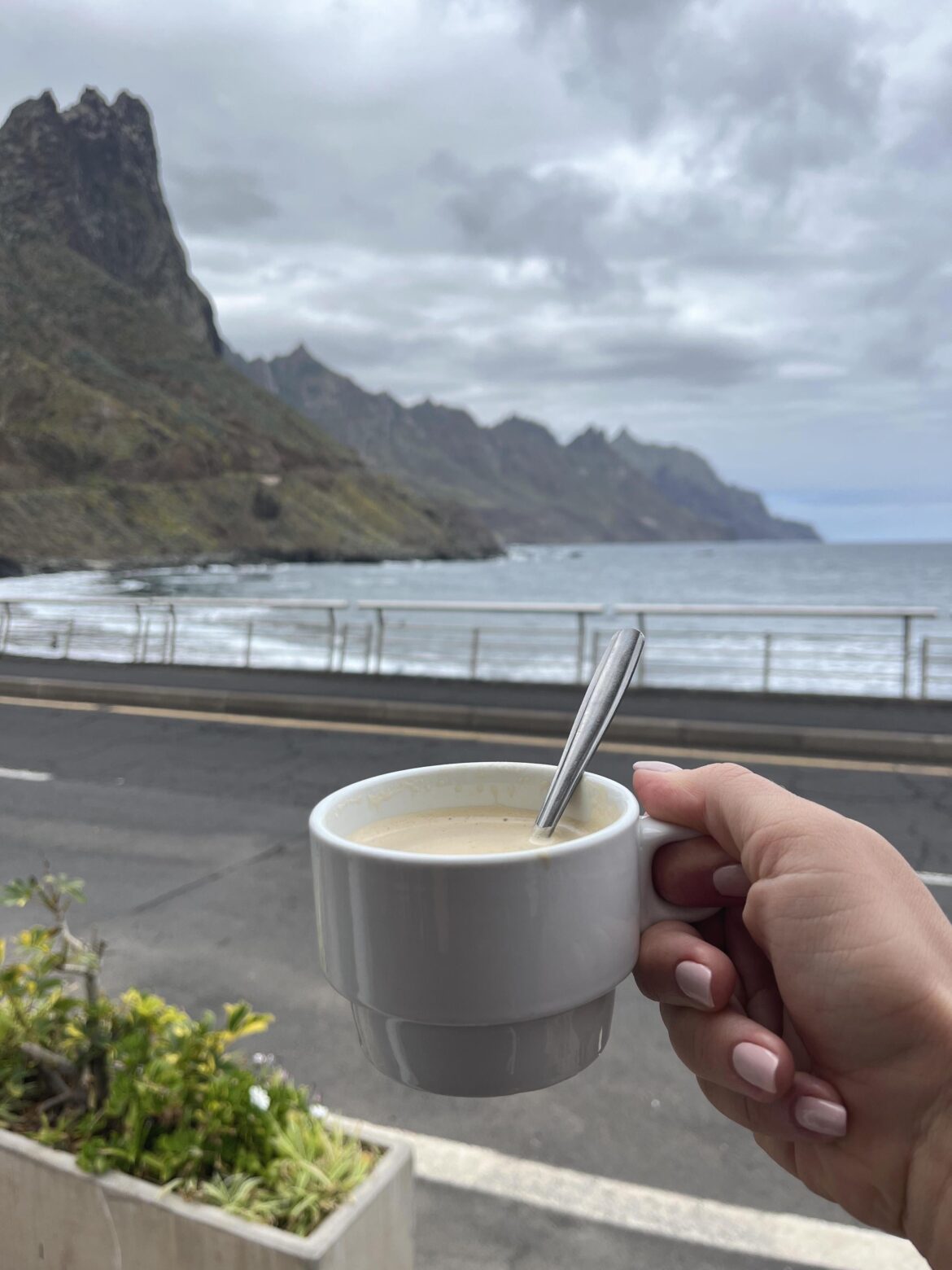 A cup of coffee I had in the Canary Islands