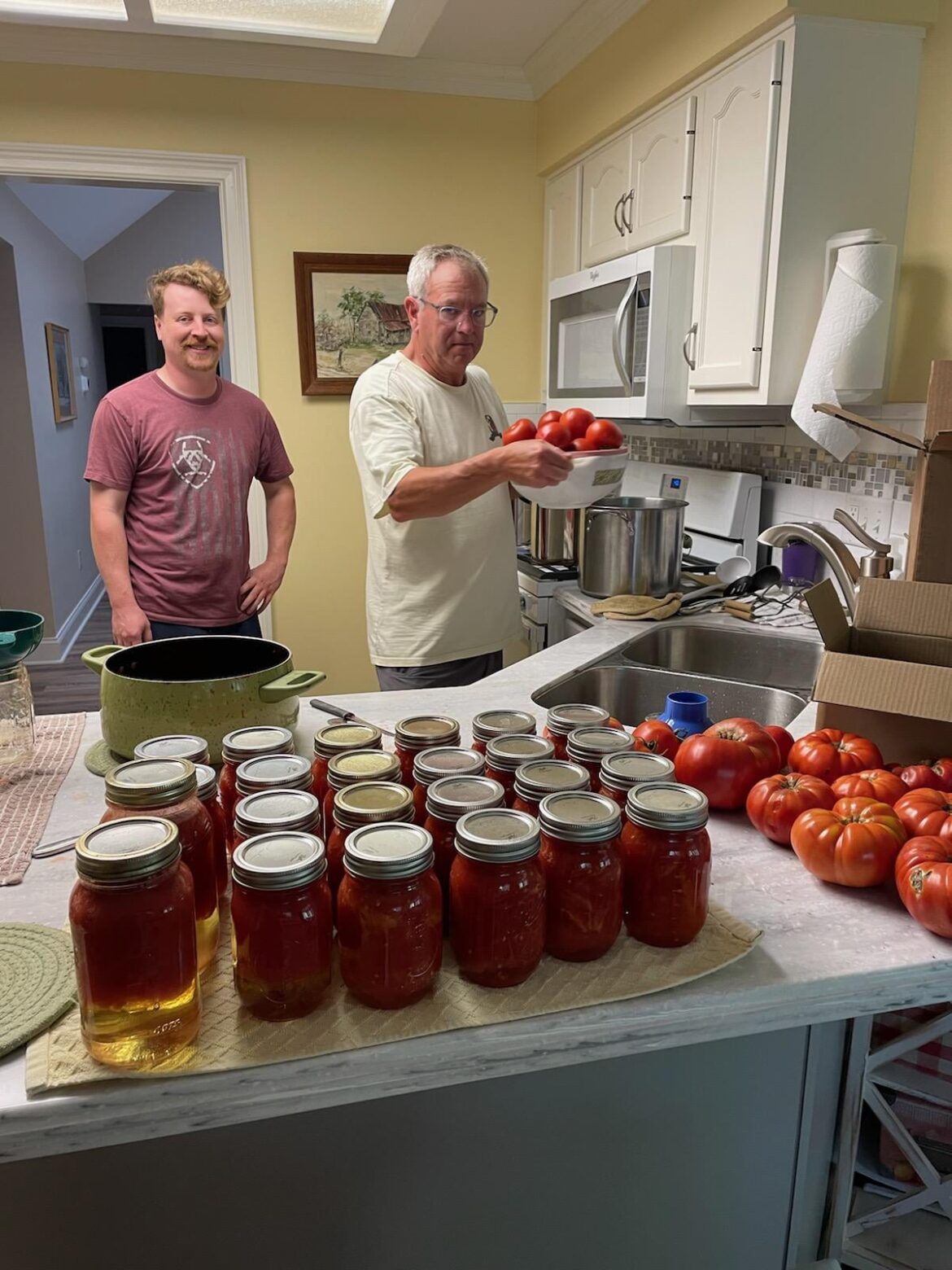 First time canning! Dad helped me learn the process