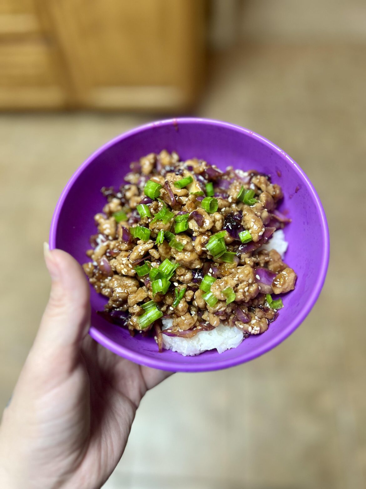 Moo Shu pork bowls