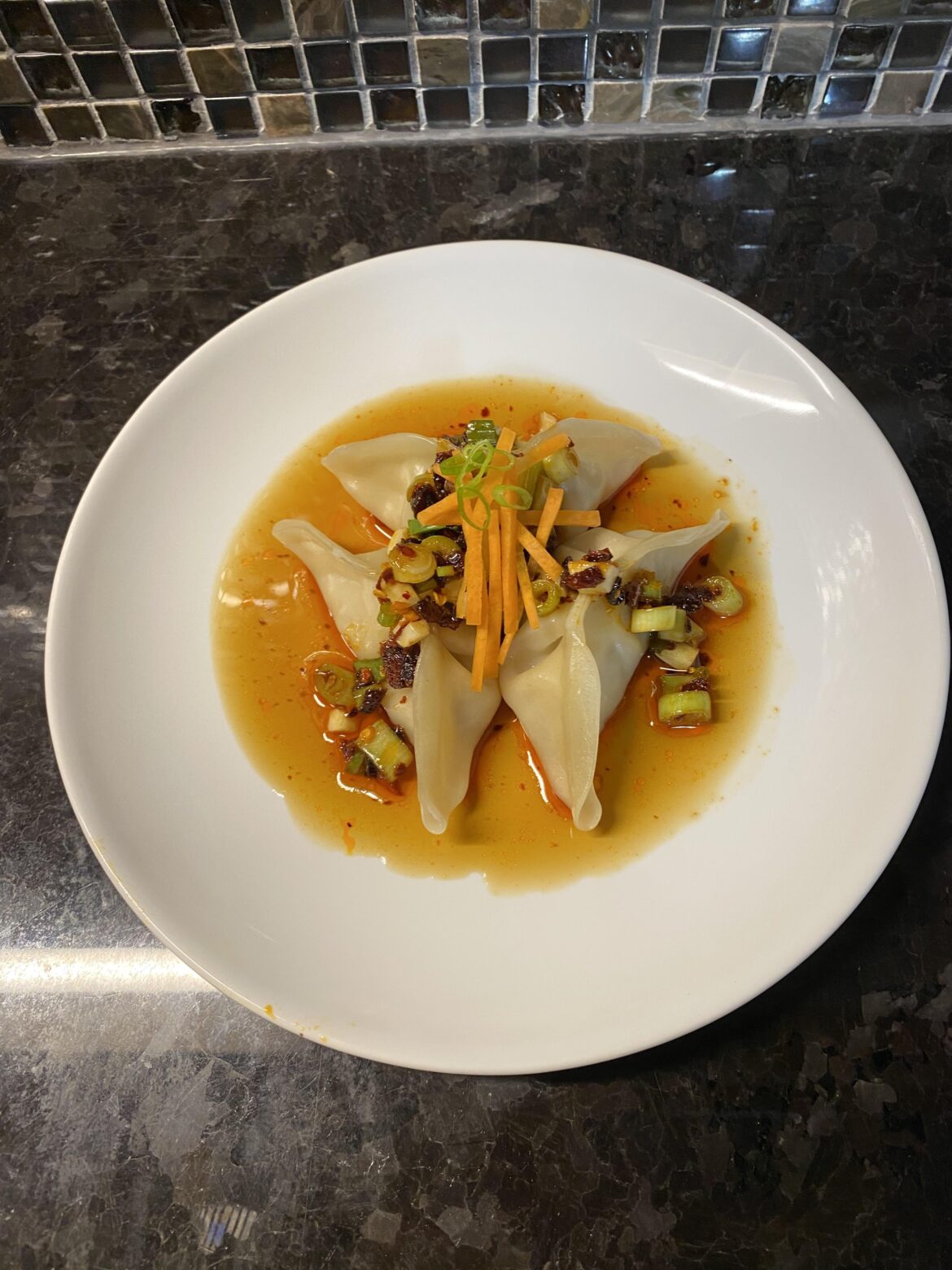 Steamed Pork Dumplings and Sauce