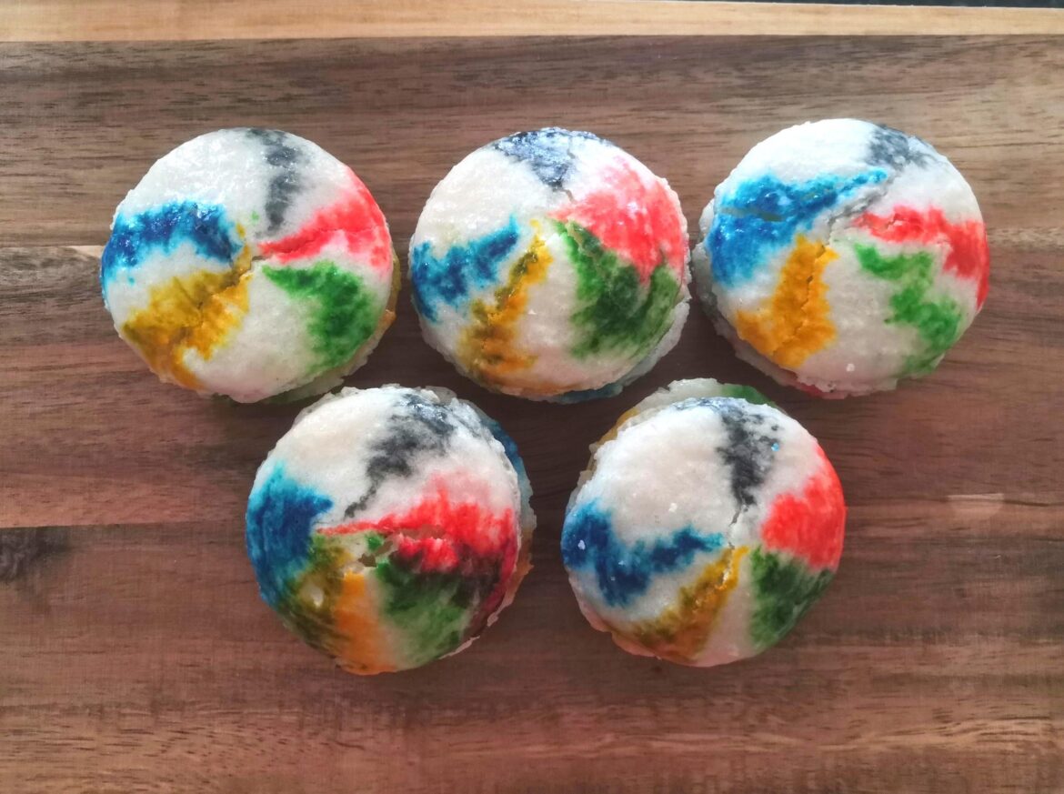 Olympic macarons for a watch party