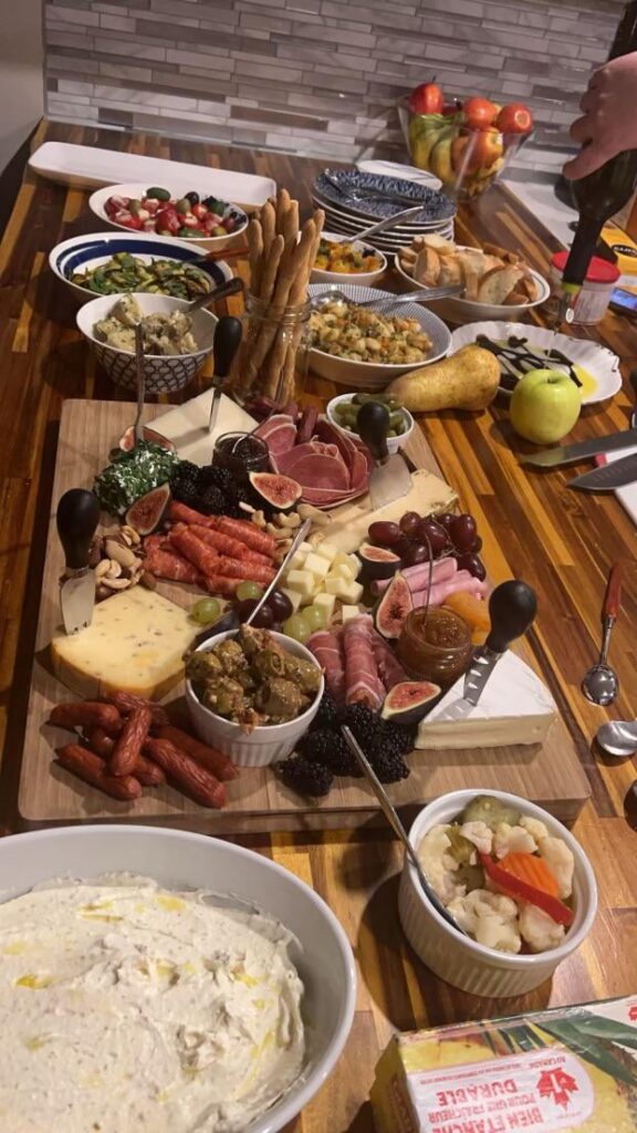 A board I did awhile ago for a work party. I had the crackers on a different platter you cannot see in this pic.