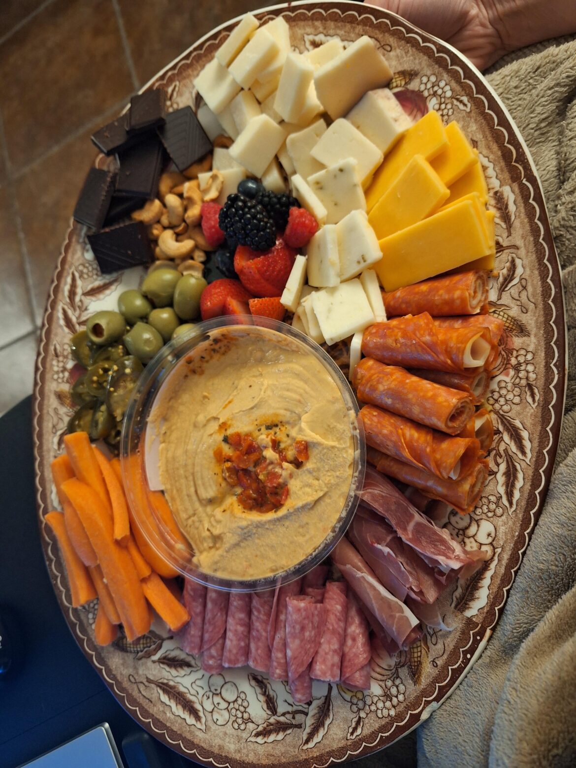 I told my husband I was craving a charcuterie board. He made me this.