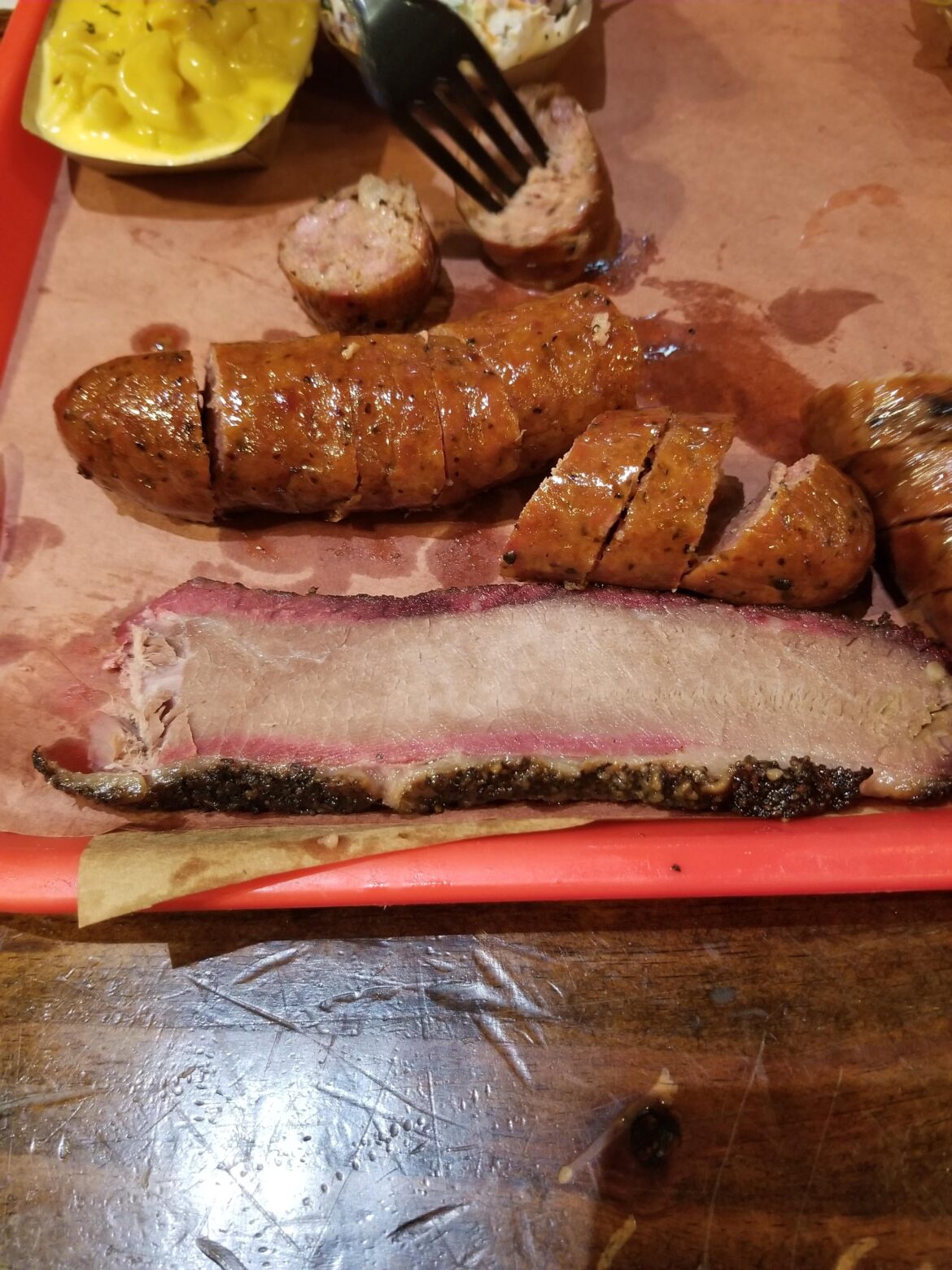Terry Black's Barbeque, one of the driest slices of brisket I've ever had from a "top" bbq spot...