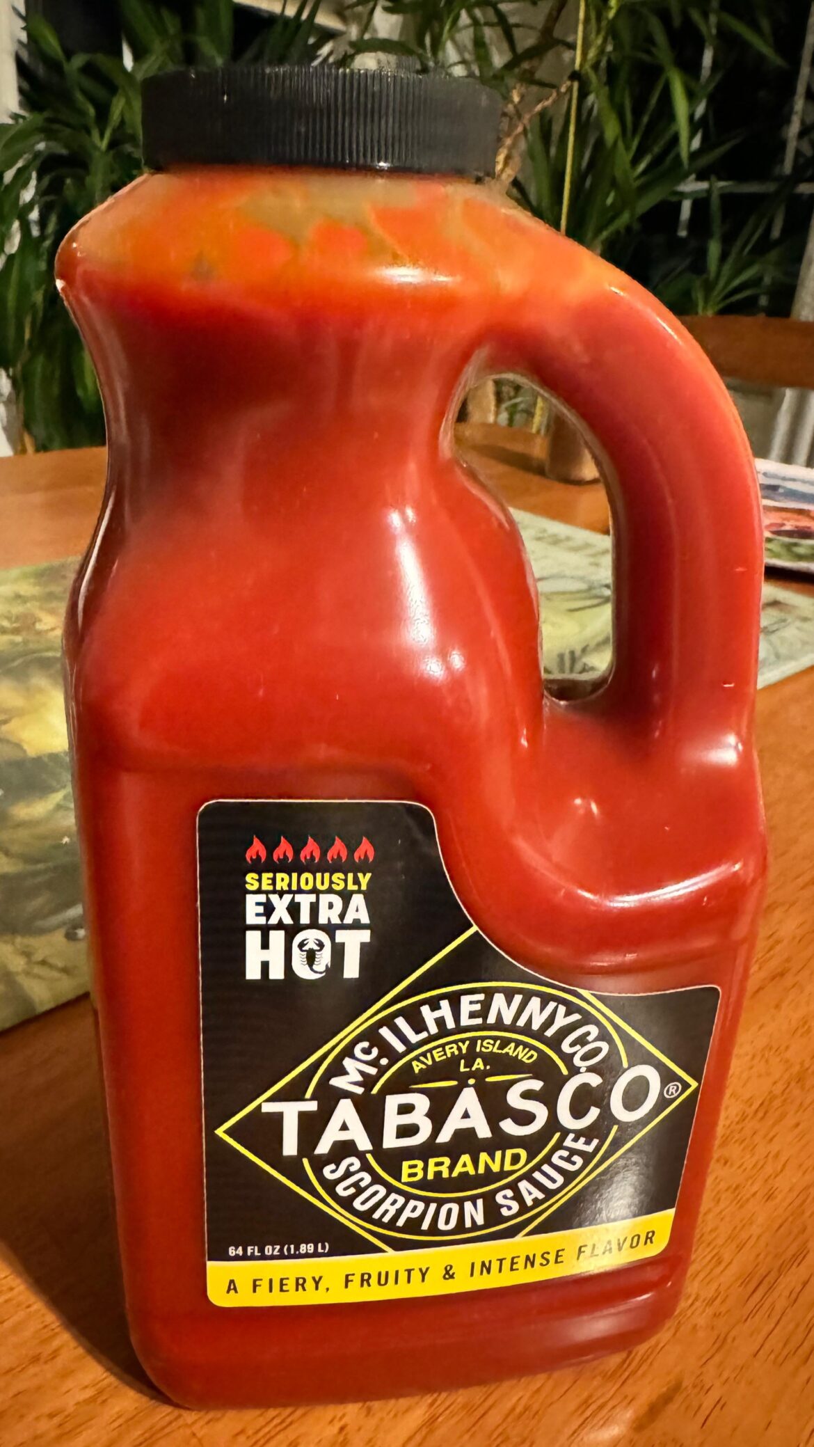 A "small" bottle of Tabasco Scorpion Sauce